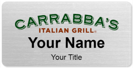 Custom name badges for Carrabbas