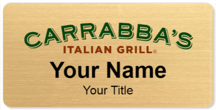 Custom name badges for Carrabbas