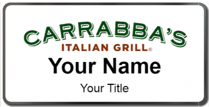 Custom name badges for Carrabbas