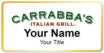 Custom name badges for Carrabbas