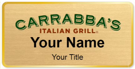 Custom name badges for Carrabbas