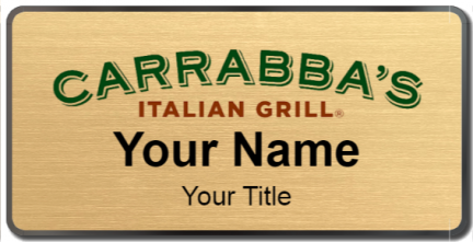 Custom name badges for Carrabbas