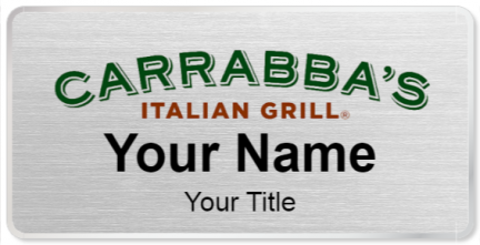 Custom name badges for Carrabbas