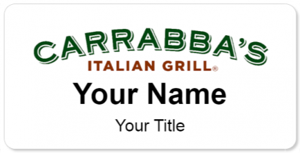 Custom name badges for Carrabbas