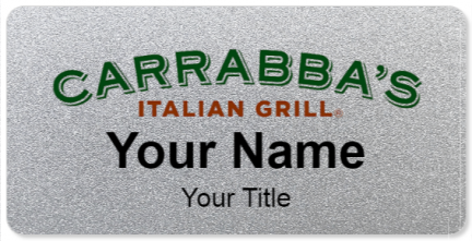Custom name badges for Carrabbas