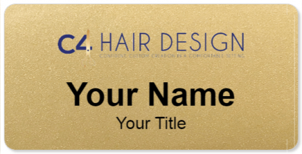 Custom name badges for C4 Hair Design