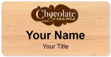 Custom name badges for Chocolate Dreams