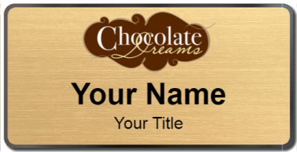 Custom name badges for Chocolate Dreams