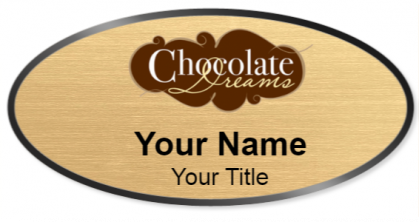 Custom name badges for Chocolate Dreams