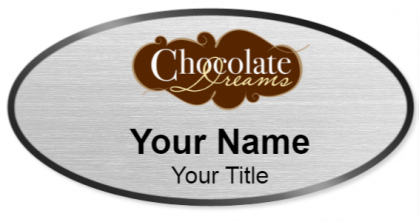 Custom name badges for Chocolate Dreams