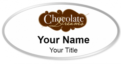 Custom name badges for Chocolate Dreams