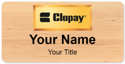 Custom name badges for Clopay