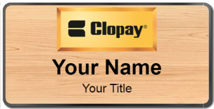 Custom name badges for Clopay