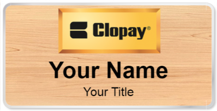 Custom name badges for Clopay