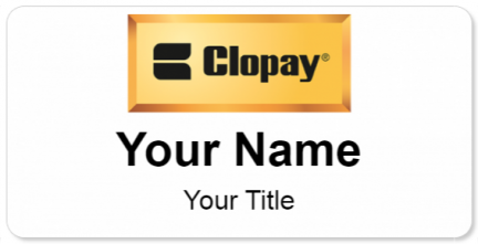 Custom name badges for Clopay