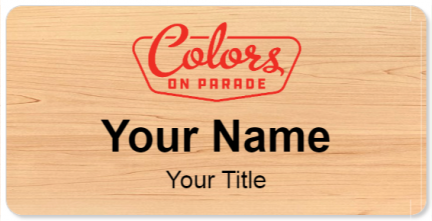 Custom name badges for Colors on Parade
