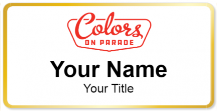 Custom name badges for Colors on Parade