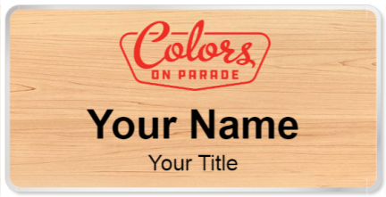Custom name badges for Colors on Parade