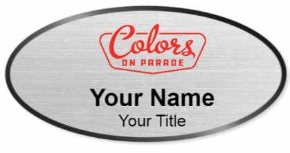 Custom name badges for Colors on Parade