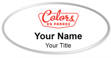 Custom name badges for Colors on Parade