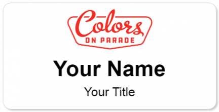 Custom name badges for Colors on Parade