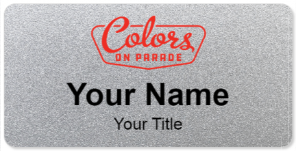 Custom name badges for Colors on Parade