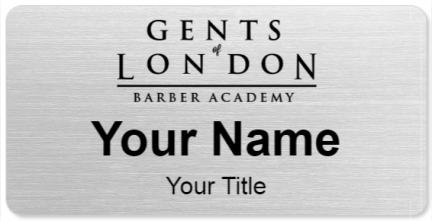 Custom name badges for Gents of London Barber Academy