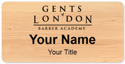 Custom name badges for Gents of London Barber Academy