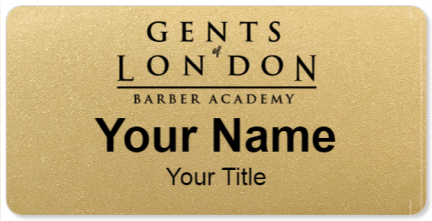 Custom name badges for Gents of London Barber Academy