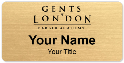 Custom name badges for Gents of London Barber Academy