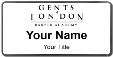 Custom name badges for Gents of London Barber Academy