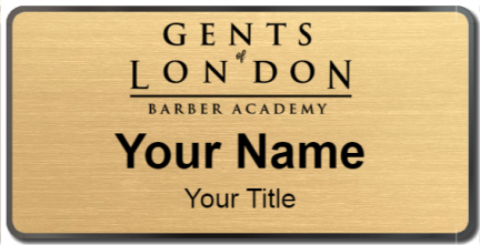 Custom name badges for Gents of London Barber Academy