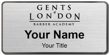 Custom name badges for Gents of London Barber Academy