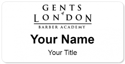 Custom name badges for Gents of London Barber Academy