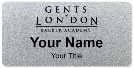 Custom name badges for Gents of London Barber Academy