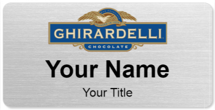 Custom name badges for Ghirardelli Chocolate