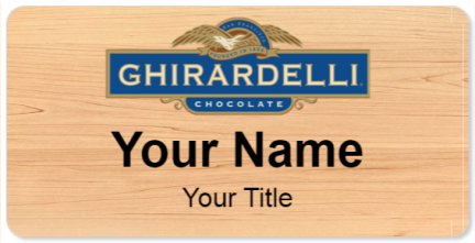 Custom name badges for Ghirardelli Chocolate