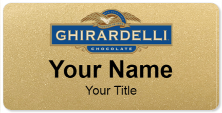 Custom name badges for Ghirardelli Chocolate