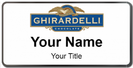 Custom name badges for Ghirardelli Chocolate