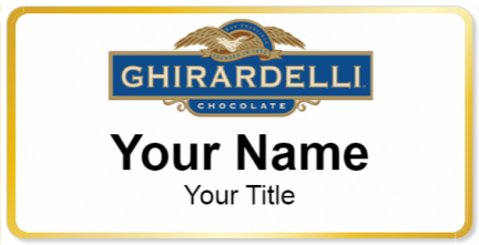 Custom name badges for Ghirardelli Chocolate