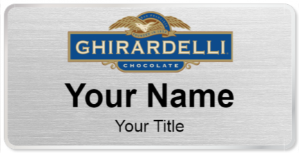 Custom name badges for Ghirardelli Chocolate