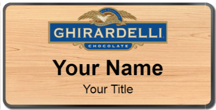 Custom name badges for Ghirardelli Chocolate