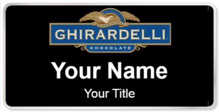 Custom name badges for Ghirardelli Chocolate