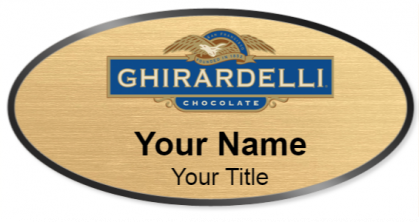 Custom name badges for Ghirardelli Chocolate