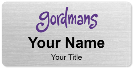 Custom name badges for Gordmans