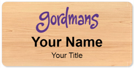 Custom name badges for Gordmans