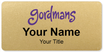 Custom name badges for Gordmans