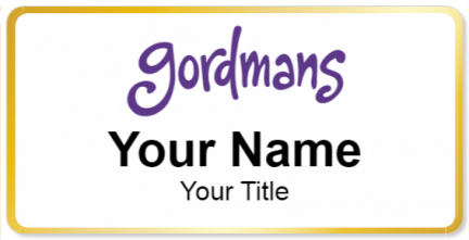 Custom name badges for Gordmans