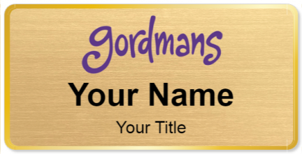 Custom name badges for Gordmans