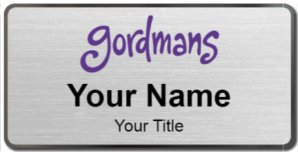 Custom name badges for Gordmans